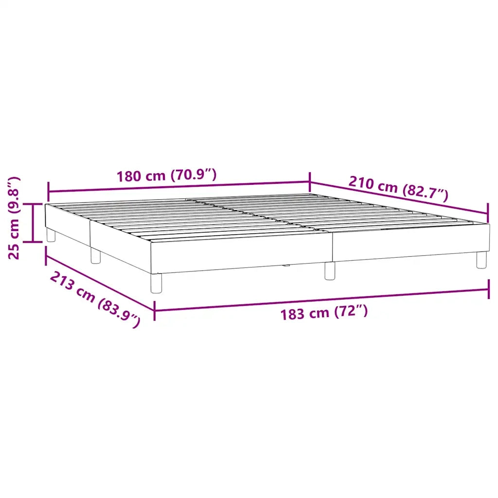 Giroletto senza Materasso Grigio Scuro 180x210 cm Velluto 4101368