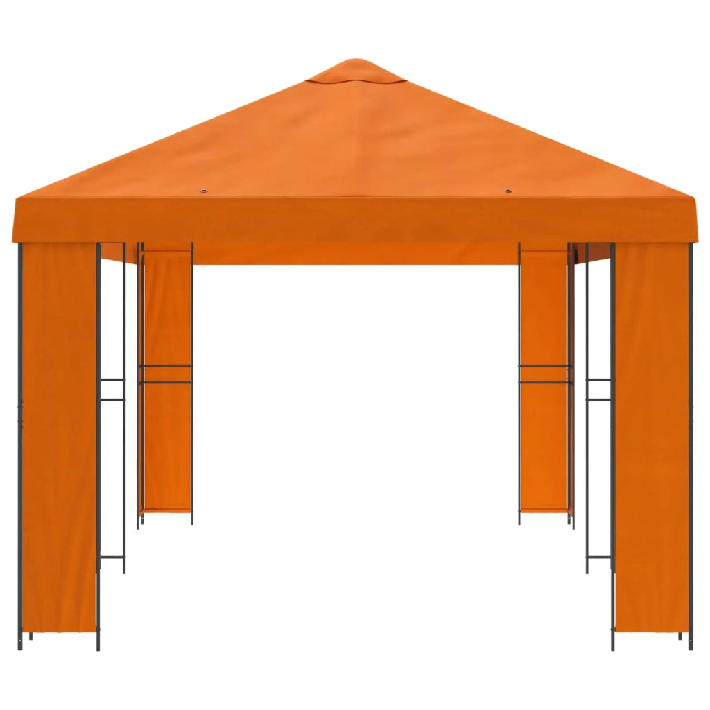 Gazebo da giardino 6 x 3 m Arancione Poliestere e Acciaio 190 3376015