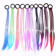 Set di Capelli Colorati per Bambini - 10 pezzi - Elastici - Bende per Capelli - Ombre - Colori per Capelli - Bambini e Donne - 40 cm