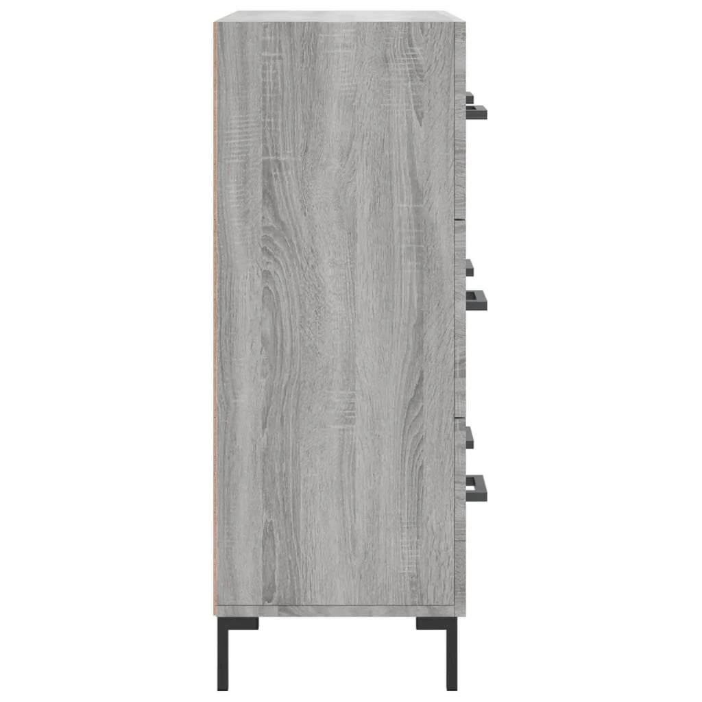 Buffet credenza cassettiera armadio mobile contenitore organizer cucina soggiorno Sonoma 69,5 x 34 x 90 cm legno ingegnerizzato grigio 02_0036437