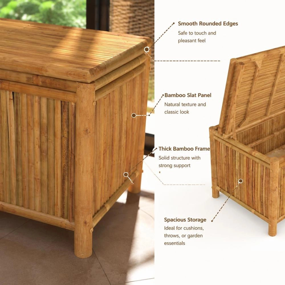 Garden Chest 110x52x55 Cm Bamboo