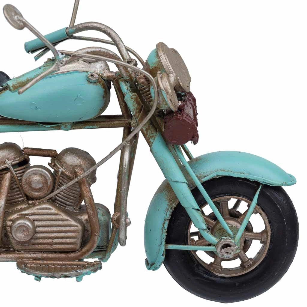 Moto metallo blu 19.5x8x11.5h cm