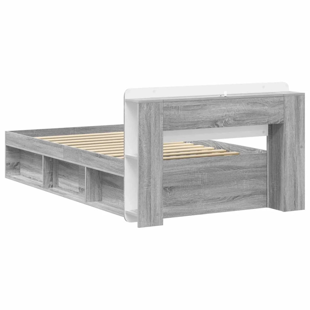 Telaio del letto con storage Sonoma grigio 80 x 200 cm 3433322