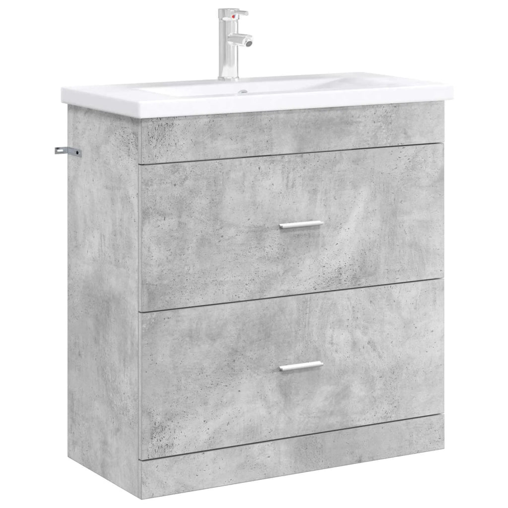 Mobiletto da Bagno Sotto Lavabo Grigio Cemento 890715