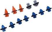 Set di clip per flare in ABS - 12 pezzi - Prado 120 - Materiale resistente - Leggero - Resistenze agli urti - Clip per auto