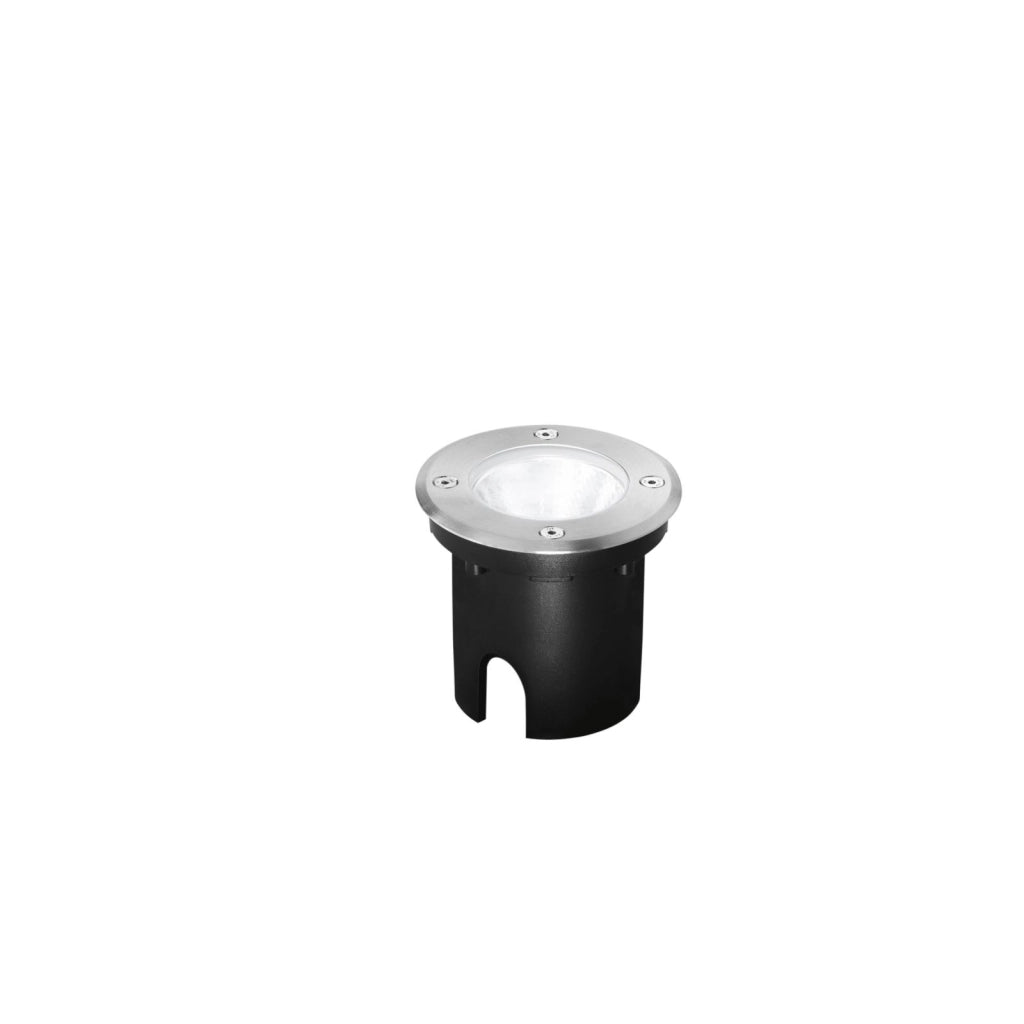 FARO A INCASSO CALPESTABILE LED WALK ACCIAIO TONDO 8W 930LM 3000K IP67 10X7,78CM