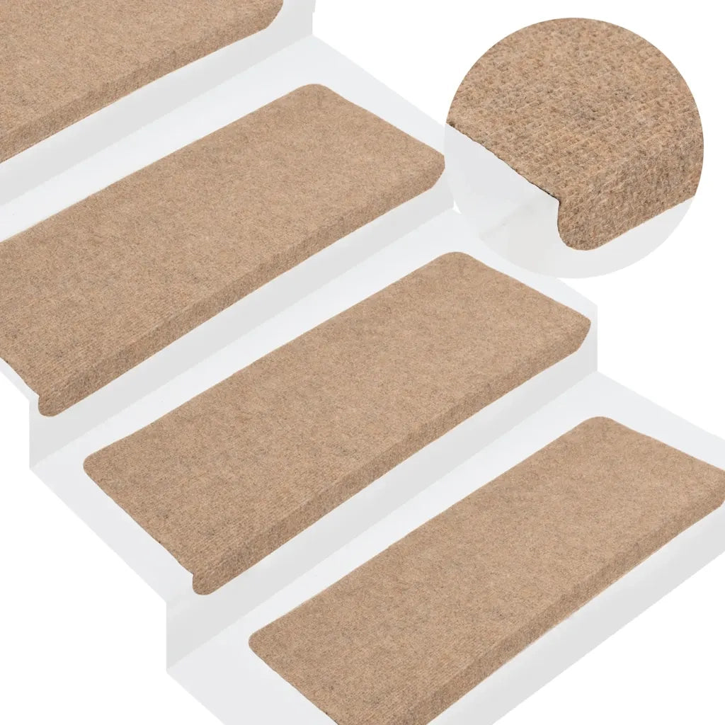 Tappetini Autoadesivi per Scale 30 pz | Gradini per Scale Beige 65x24,5x3,5 cm