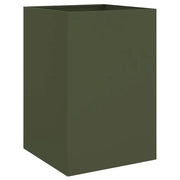 Fioriera | Cassetta per fiori | Vaso Verde Oliva 52x48x75 cm in Acciaio