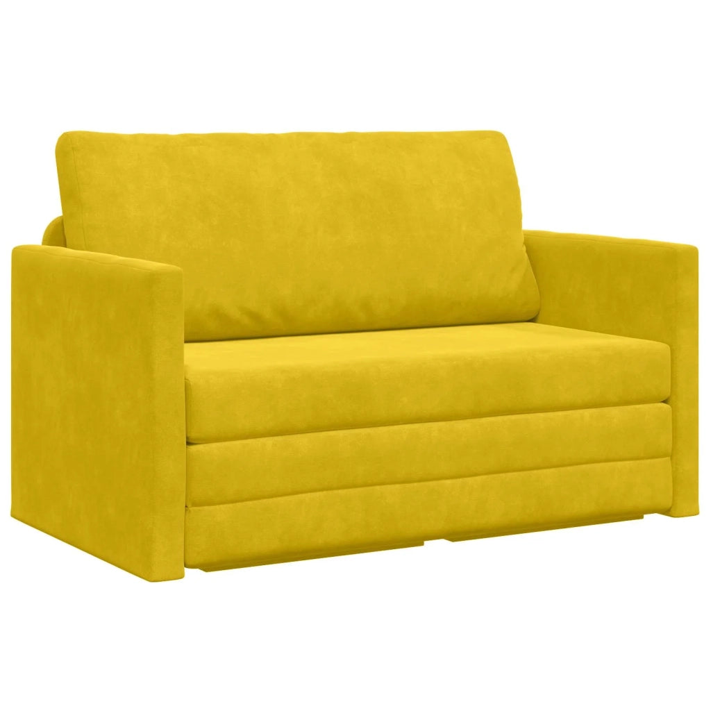 Divano letto Giallo girasole 124 x 71 x 78 cm Velluto 4106707