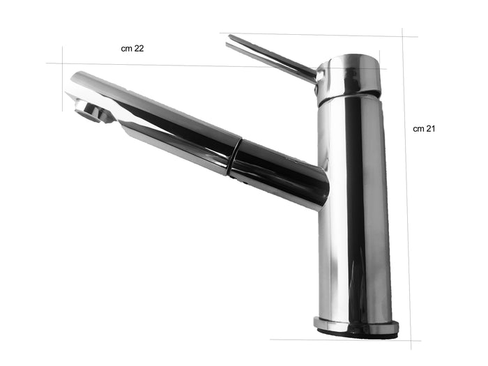 Miscelatore bagno cucina lavabo con doccia estraibile