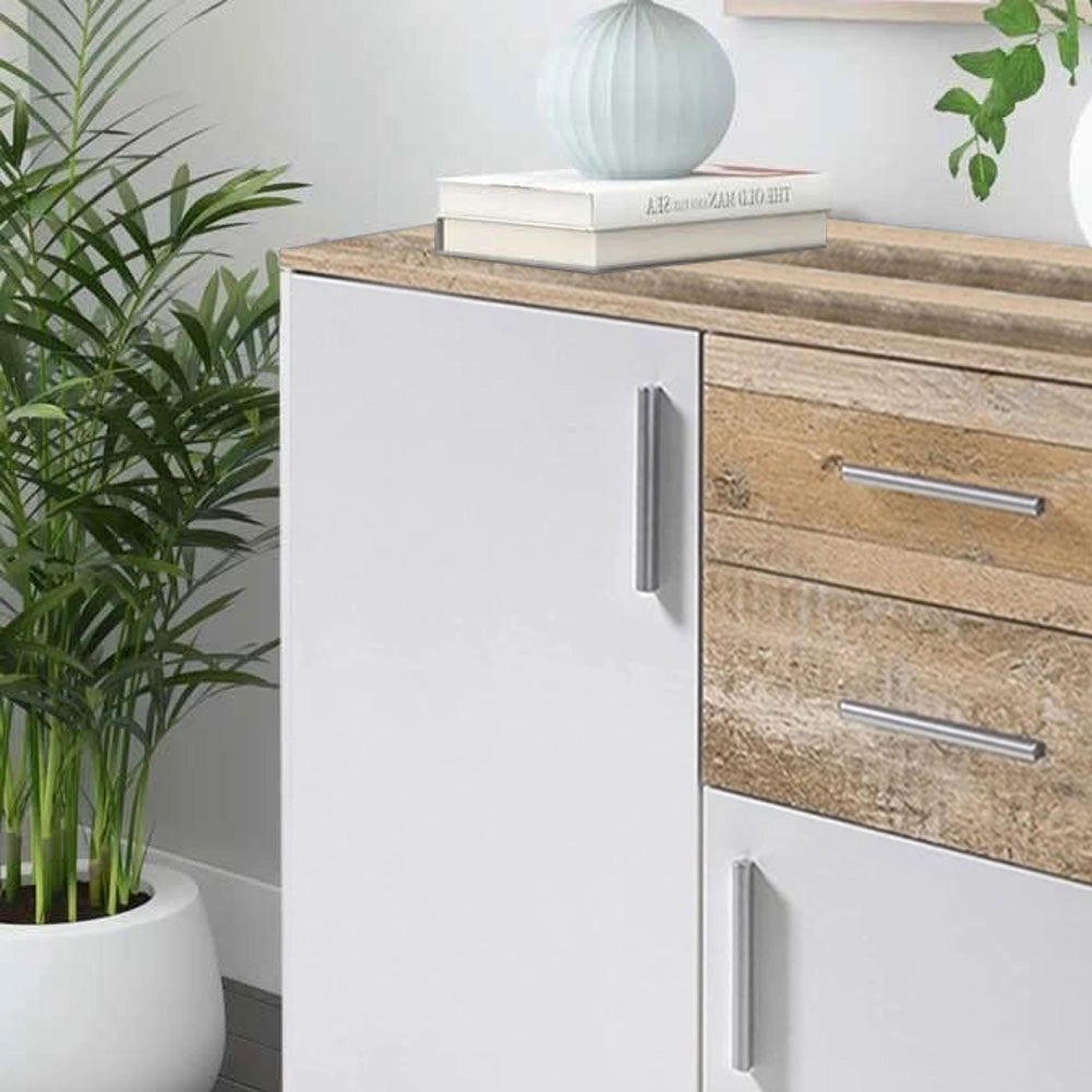 Mobile Madia con Cassetti Ante 2 Ripiani Mobiletto Credenza Cucina Bagno Moderna