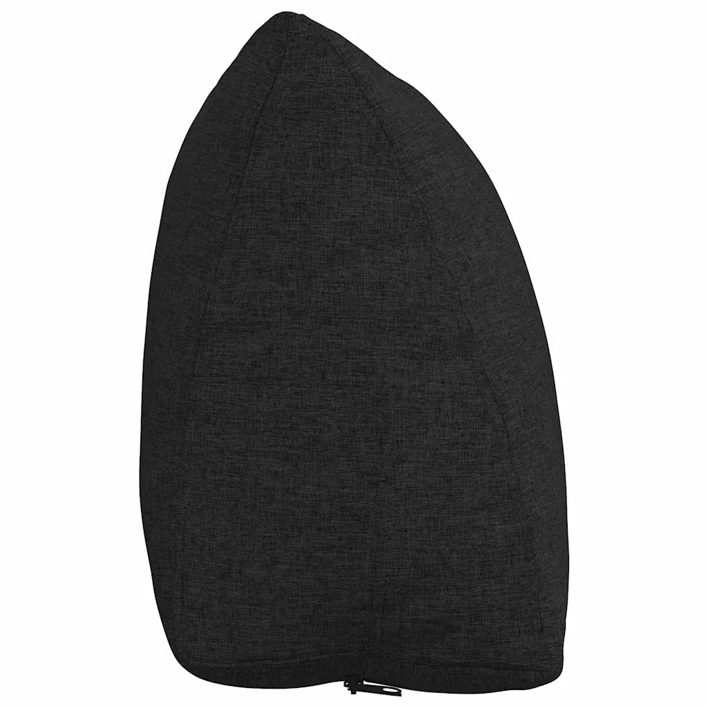 Cuscino per Schiena Nero 60 x 20 x 50 cm Tessuto 42015033