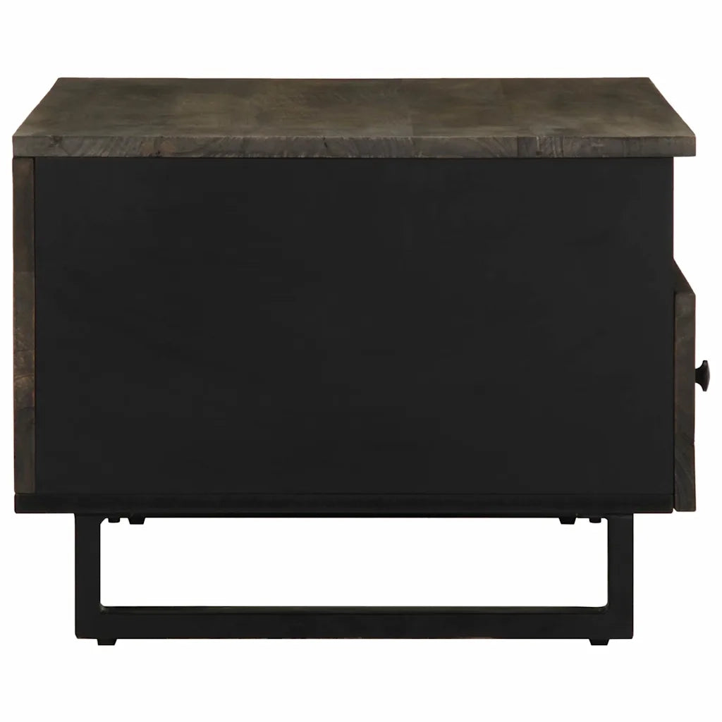 Tavolino da Salotto Nero 80x54x40 cm in Legno Massello di Mango 4017697