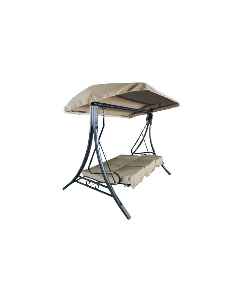Dondolo tre posti reclinabile a letto 190x170x110cm ecrù Sicorage Azen