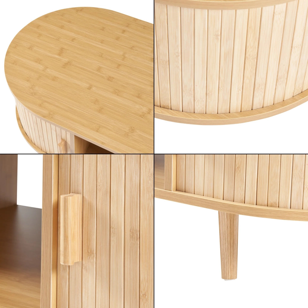 Tavolino/consolle in bambù 120 x 55 x 40 cm naturale 03_0010821