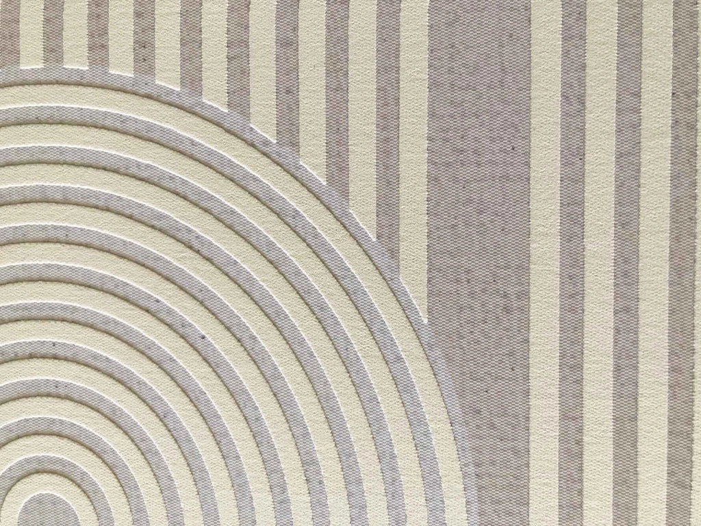 Quadro Hispanohogar in poliestere geometrico toni crema 93x63