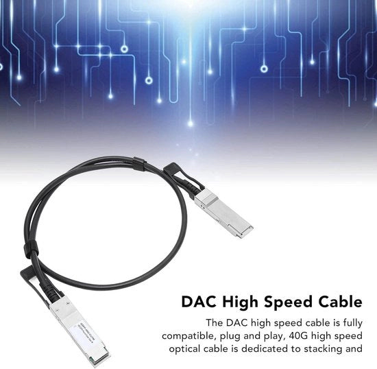 Cavo DAC QSFP+ da 1m a 40Gb/s - 40GBASE QSFP+ da QSFP+ a QSFP+ - Cavo a alta velocità ottico
