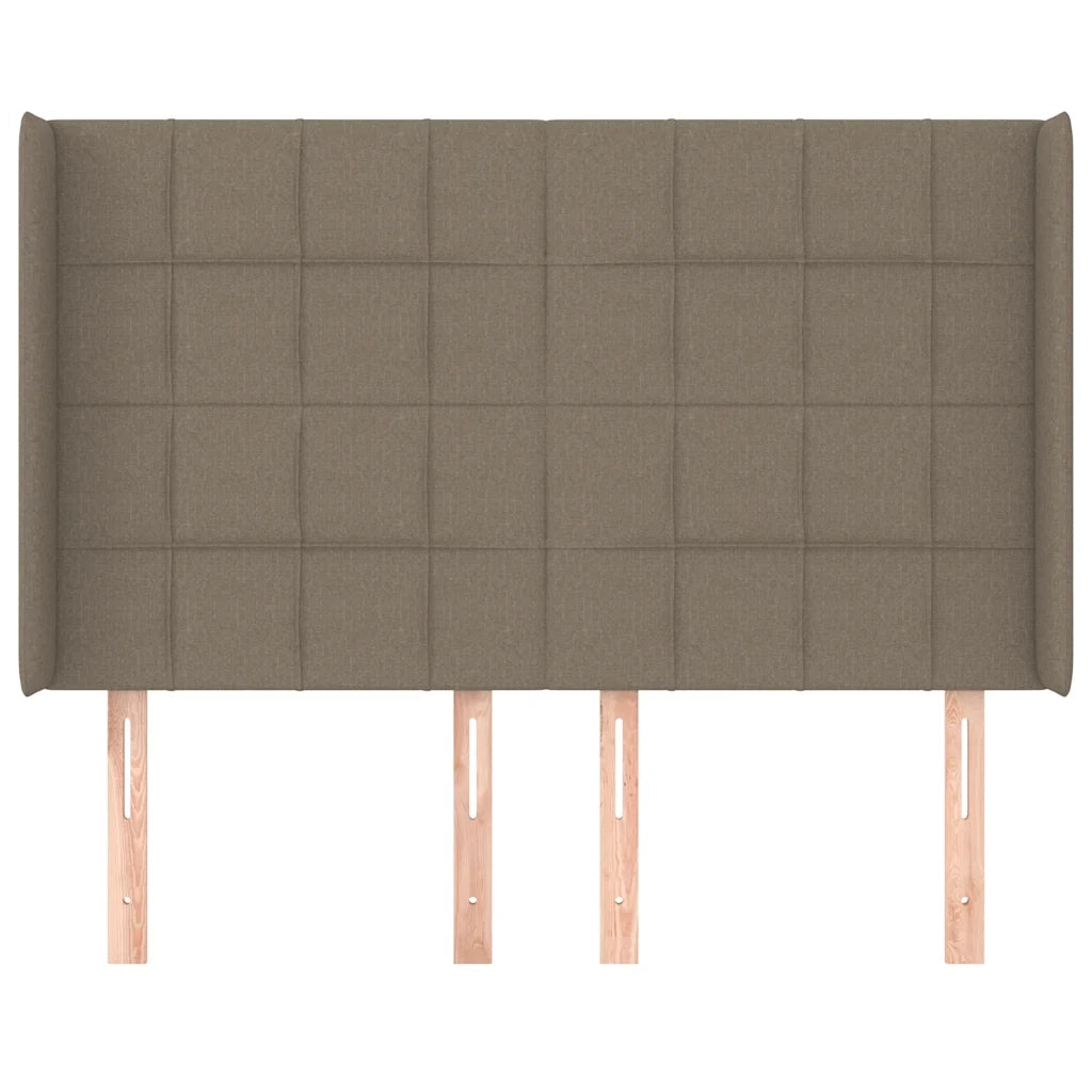 Testiera ad Orecchio Tortora 147x16x118/128 cm in Tessuto