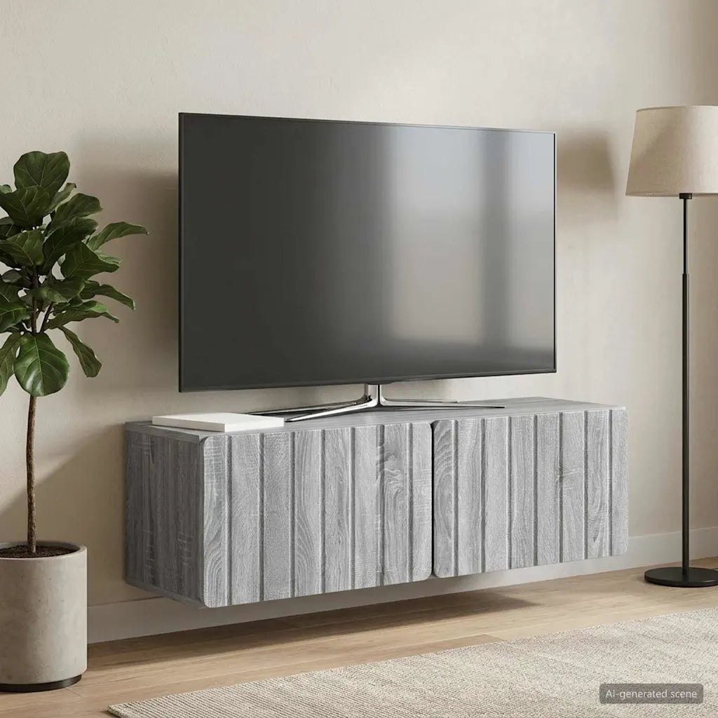Mobile Porta TV da Muro 98 x 31 x 30 cm Sonoma grigio 898391