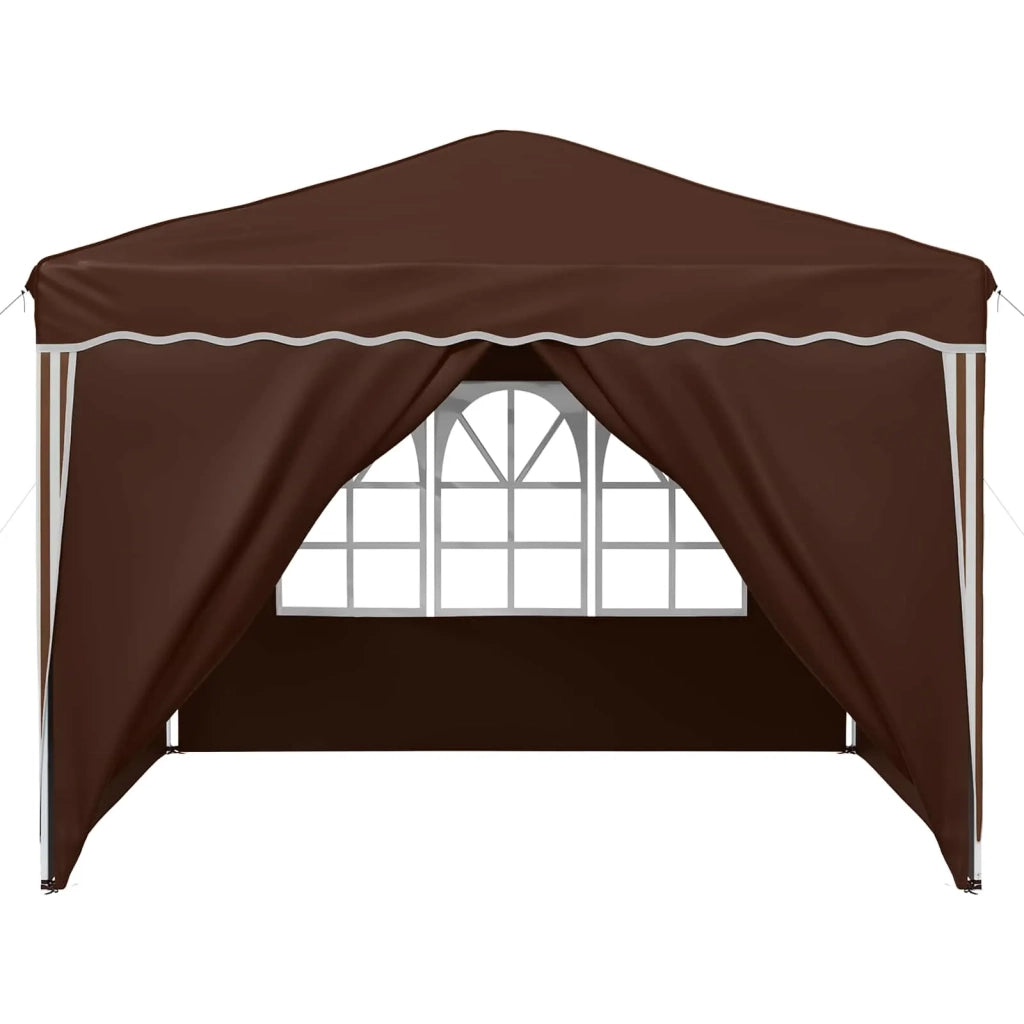 Tenda per feste a pop-up-Gazebo Marrone 288 x 288 x 245 cm 406720
