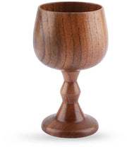 Bicchiere da Vino in Legno Massivo - Capacità 150 ml - Dimensioni 7,5x12 cm - Bicchiere in Legno