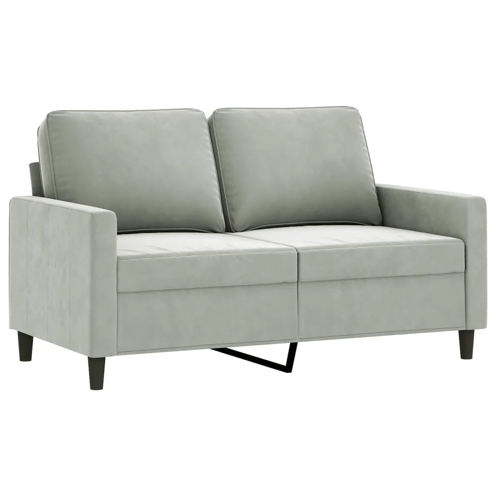 Divano a 2 Posti-Sofa 2 Posti Grigio Chiaro 120 cm in Velluto 485992
