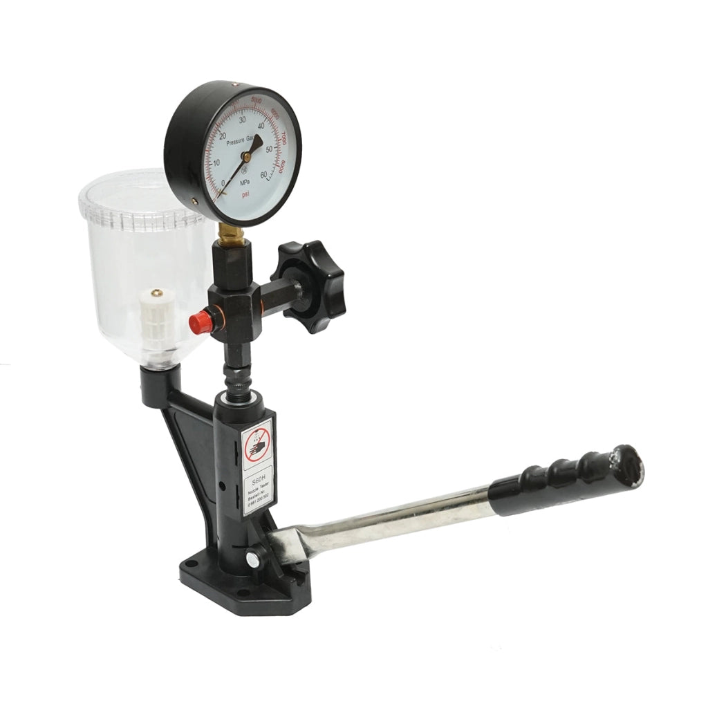 Tester per iniettori diesel 600 bar, adattatore M12, M14 con serbatoio da 1L