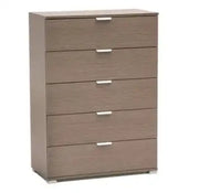 Cassettiera 5 cassetti rovere grigio già montato L75 H103 P38