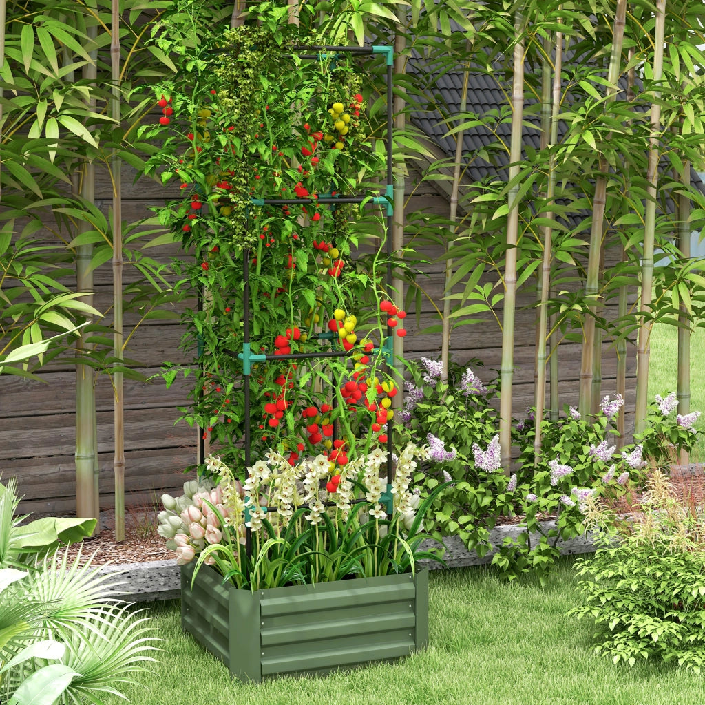 Fioriera con griglia regolabile ¨C zephmum ¨C verde 61x61x187 cm