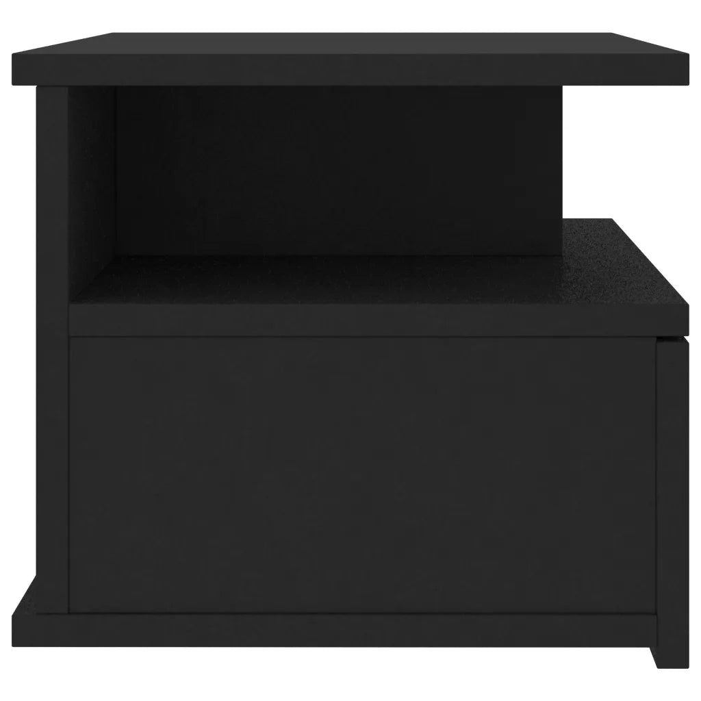 Comodino Pensile Nero 40x31x27 cm in Truciolato cod mxl 31058