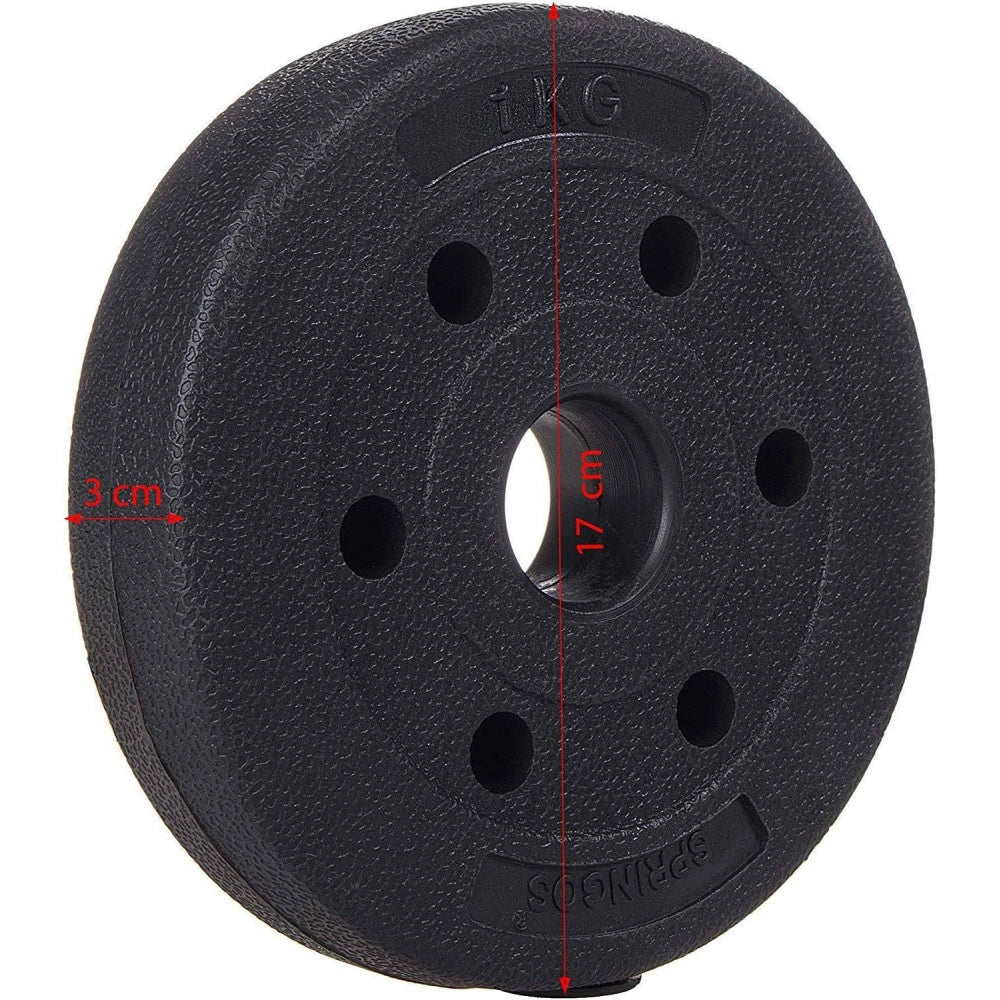 Trade Shop - Coppia Dischi Dummbell Pesi Disco Per Bilanciere Manubri Da 1,25kg Bodybuilding -