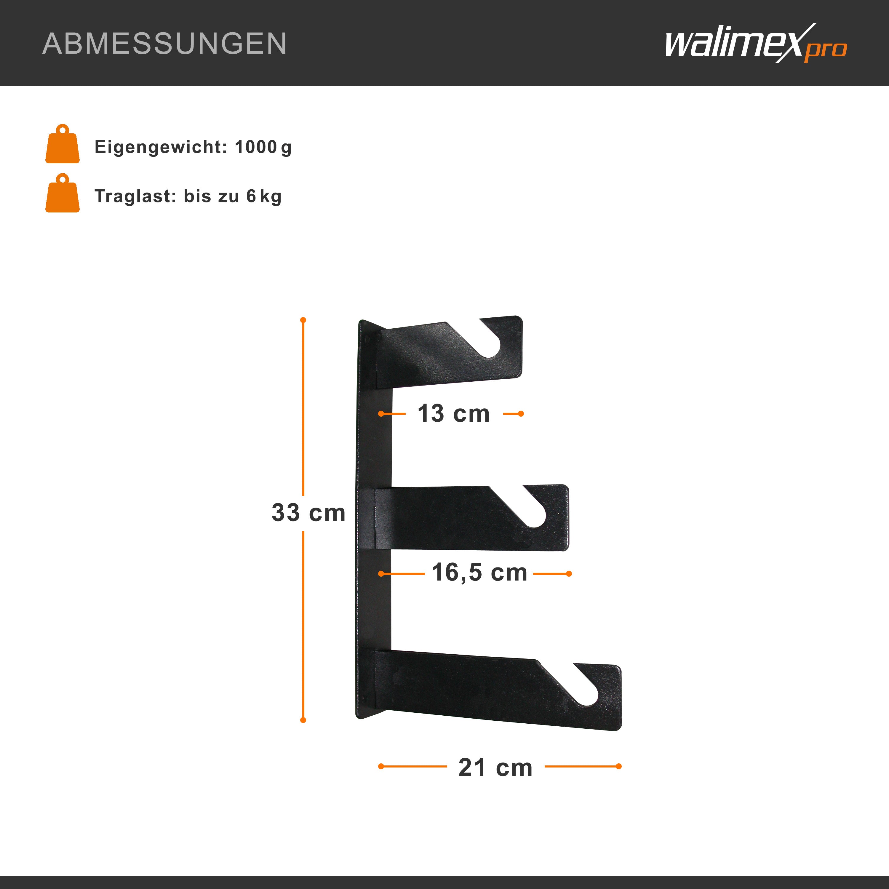 Walimex gancio per sfondo a 3 pieghe, set da 2