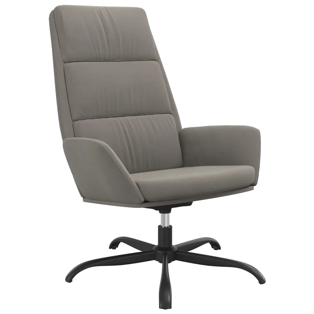 Poltrona Relax Grigio Chiaro in Velluto cod mxl 14452