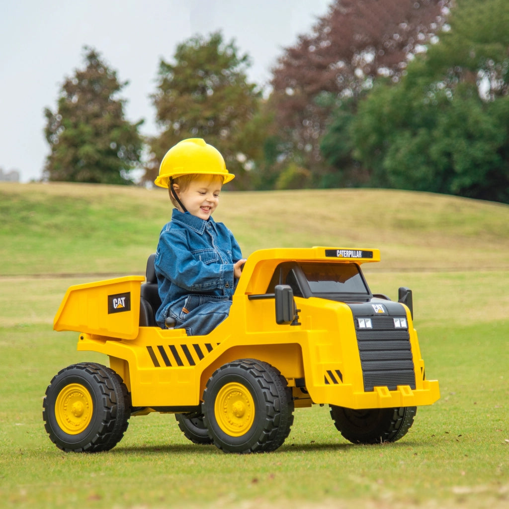 Camion Giocattolo Caterpillar con Telecomando ¨C zephmum ¨C 110x70.5x61.5 cm, Giallo