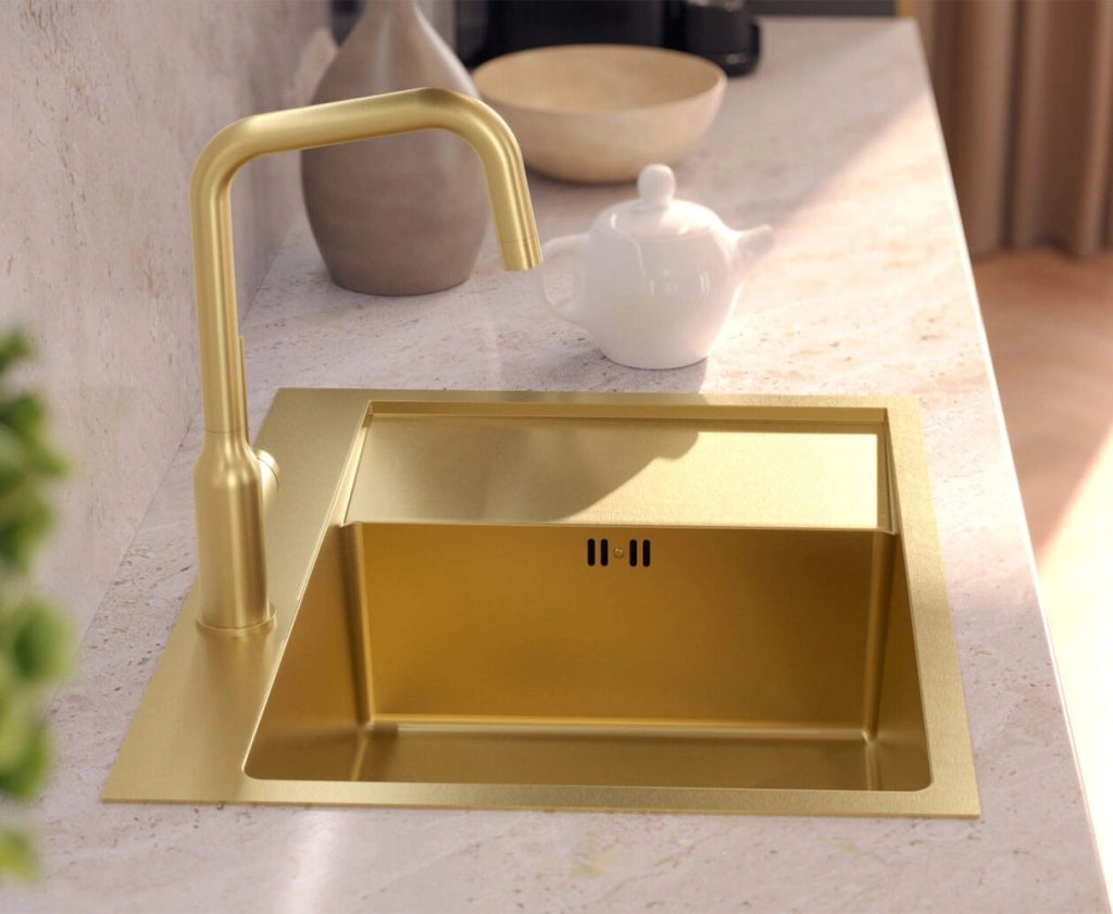 Lavello In Acciaio Russel 116 Gold