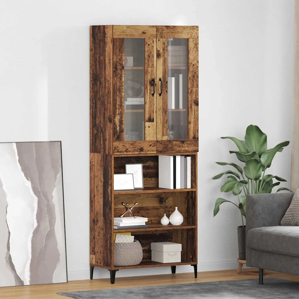 Credenza-Buffet-Armadio da cucina Legno vecchio 69,5 x 34 x 180 cm Legno multistrato 838563