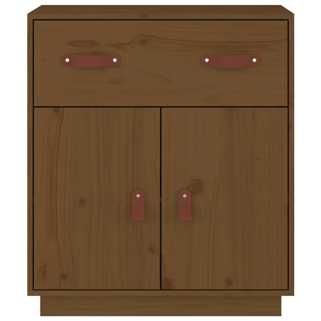 Buffet credenza cassettiera armadio mobile contenitore organizer per cucina soggiorno salotto 65,5 x 40 x 75 cm legno massello di pino marrone 02_0035757