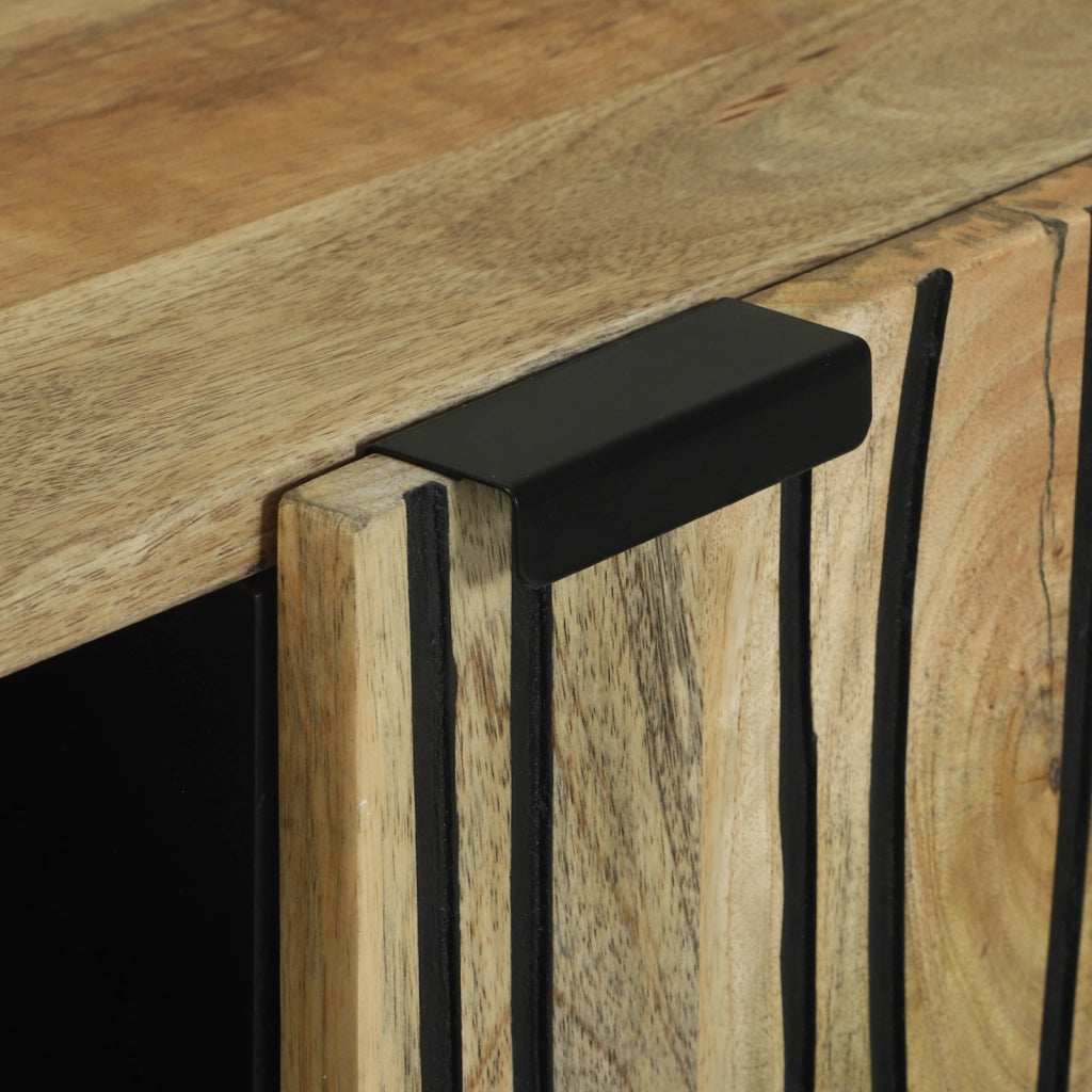 Credenza 90x33.5x75 cm in Legno Massello di Mango