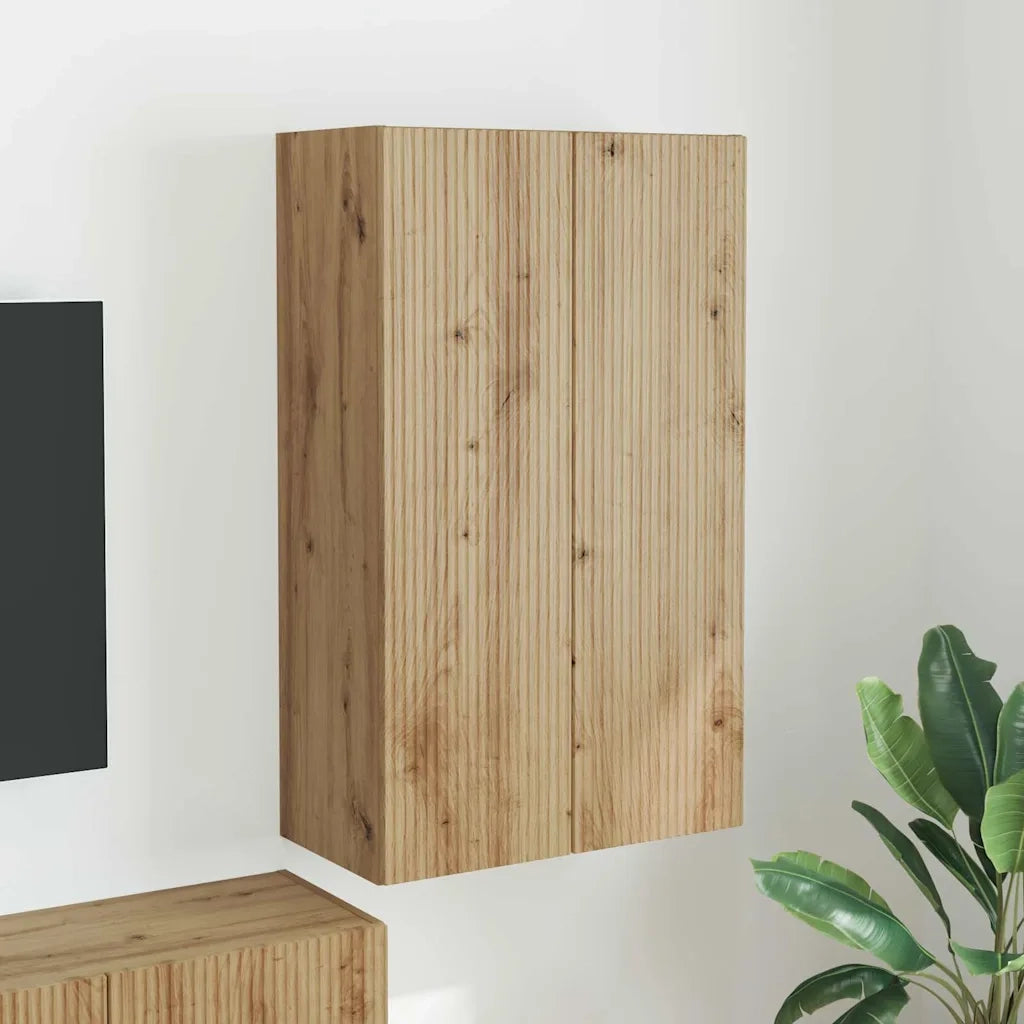 Mobile TV da parete-Mobile TV a Muro-Credenza TV Rovere artigianale 59,5 x 31 x 100 cm