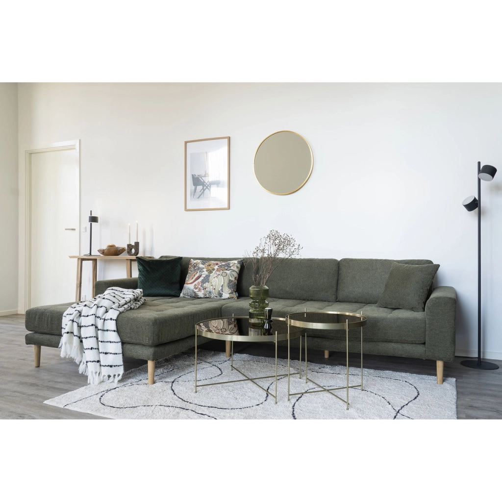 Specchio tondo da parete Madrid in alluminio color ottone ø60 cm