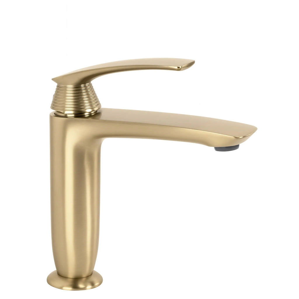 Rubinetto Da Lavabo Premium Rea Como Brush Gold Low