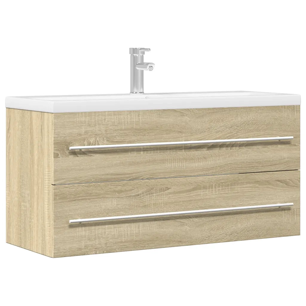 Mobile Lavabo Rovere Sonoma 100x38,5x48 cm in Legno Multistrato