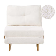 Divano letto singolo Boucle S per 1 persona Pieghevole bianco pieghevole camera ospiti