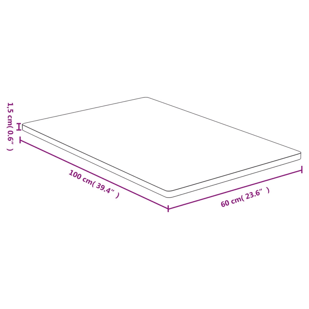 Piano del Tavolo 60x100x1,5 cm in Bambù 3154990