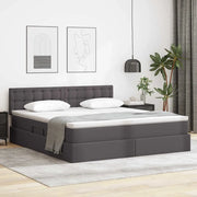 Letto con contenitore e materasso Grigio 160 x 200 cm