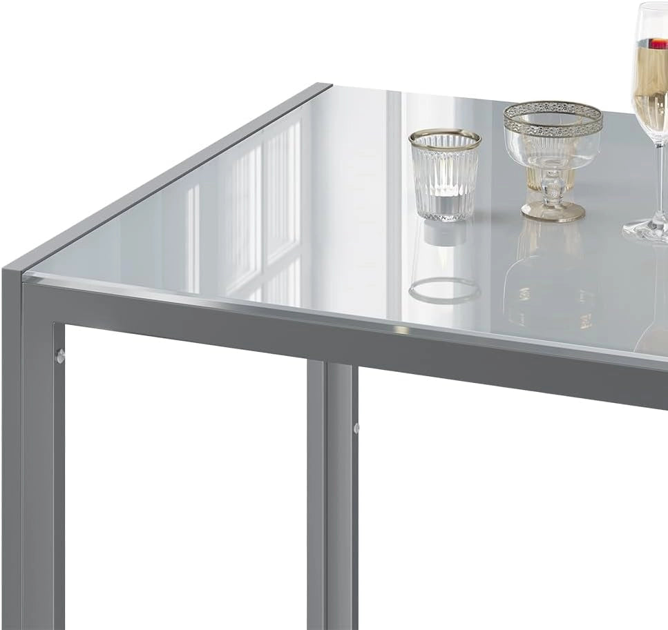 Tavolo da pranzo Grand, Grigio, 120 x 70 cm, per l’utilizzo come set da pranzo in cucina o sala da pranzo