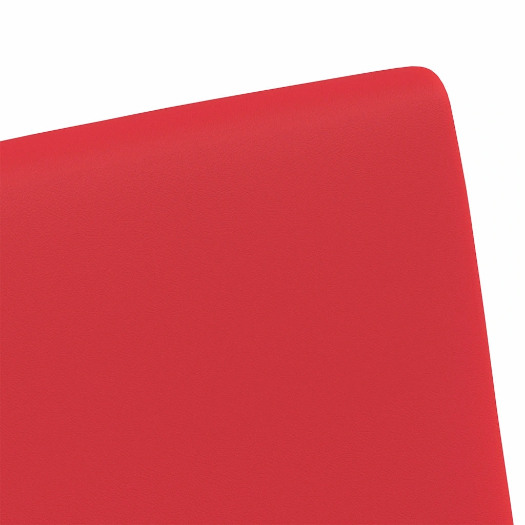 Sedie da Pranzo con Ruote con ruote 2 pcs Rosso 57 x 66 x 94 cm 42017821