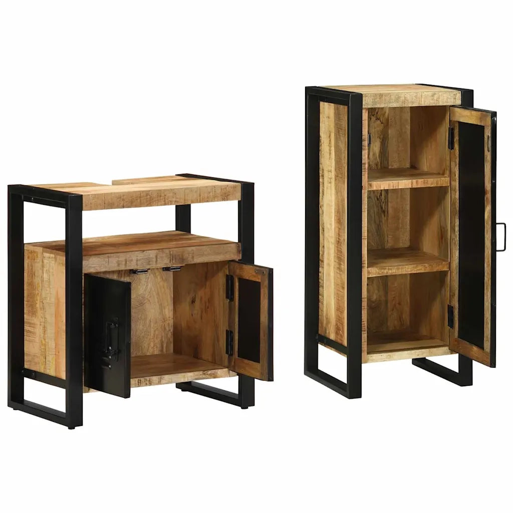 Set di mobili per il bagno 2 pcs Legno di mango massello 3305608