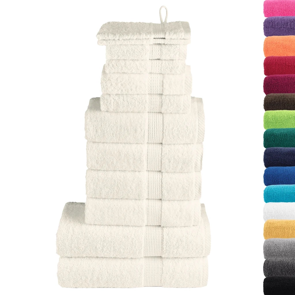 Set ASciugamani SOLUND 12 pz | Teli per bagno Crema 600 gsm
