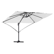 Ombrellone a braccio girevole per giardino 351 x 250 x 260 cm ombra confortevole design contemporaneo in poliestere color sabbia 02_0058715